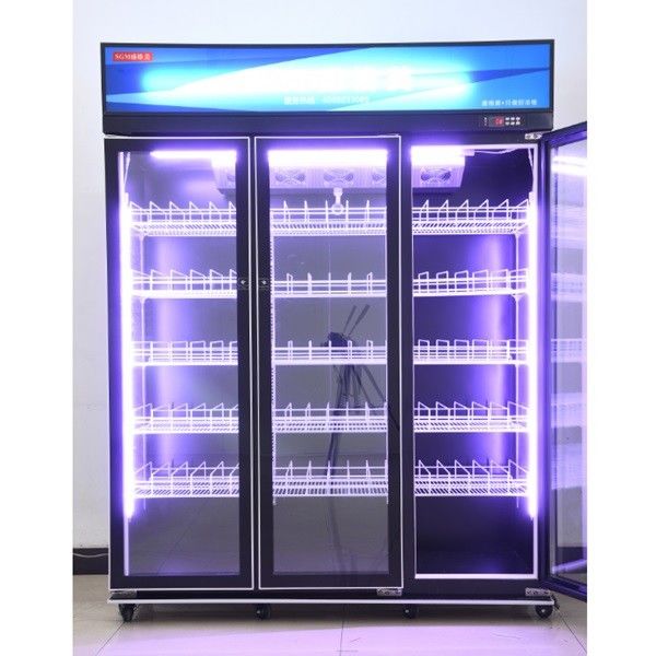 1840L Supermarket Beverage Display Cooler showcase automatic defrost