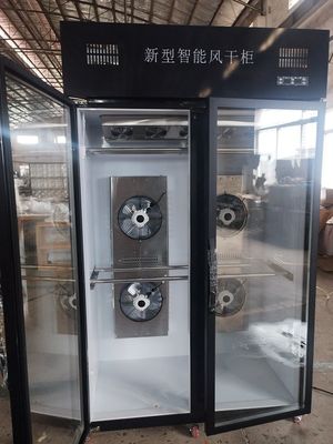 Two Doors Black Steel 1.5Kw Meat Drying Cabinet Sausage Drying Equipment