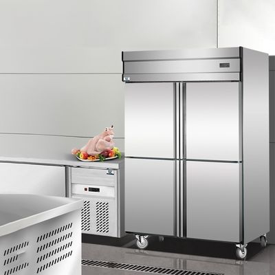 Commercial Refrigeration Stainless Steel Upright Fridge with Swing Door 4 Doors Frost-free Defrost Type