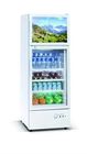 Commercial Refrigerator Beverage Cooler Front Wind System For Anti Condensation,298L Double Temperature Display Cooler