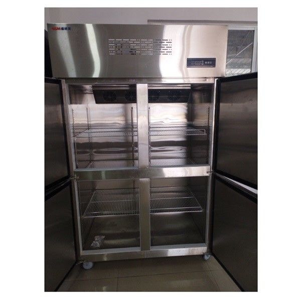 4 Doors Stainless Steel Tall Swing Door Refrigerator With Adjustable Shelves
