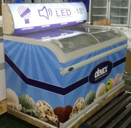 728L Commercial Display Refrigerator,Chest Freezer With Low Power Low Noise For Ice Cream,Meat,Deli,Seafood